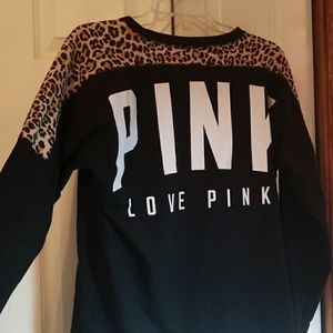 Cheetah Print Sweatshirt Pink
